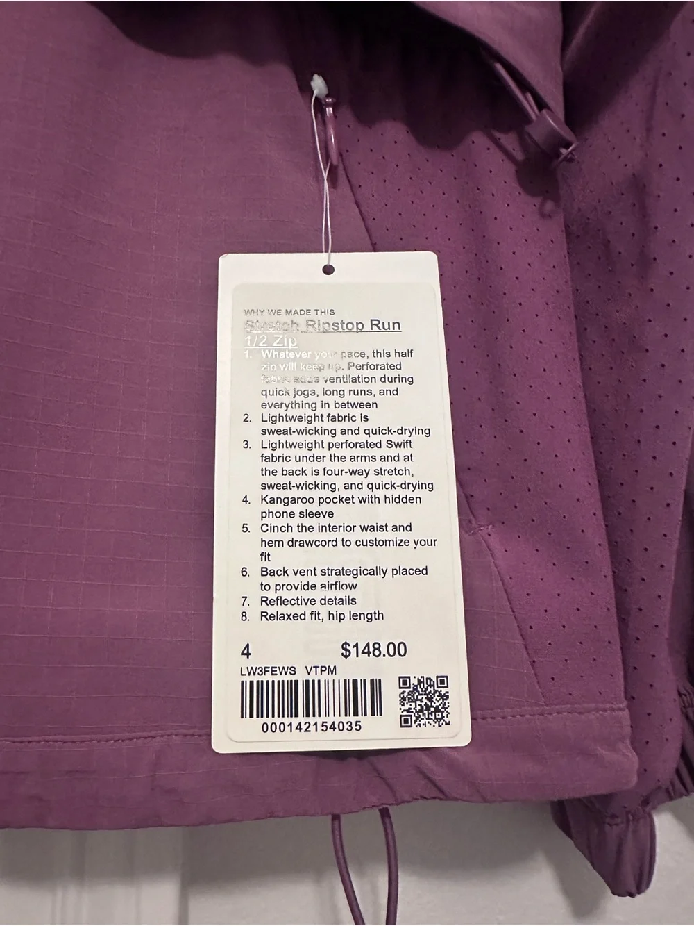 lululemon athletica Plum Lightweight Half-Zip Utility Jacket